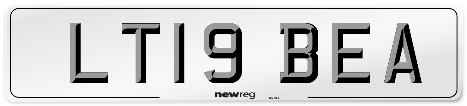 LT19 BEA Number Plate from New Reg